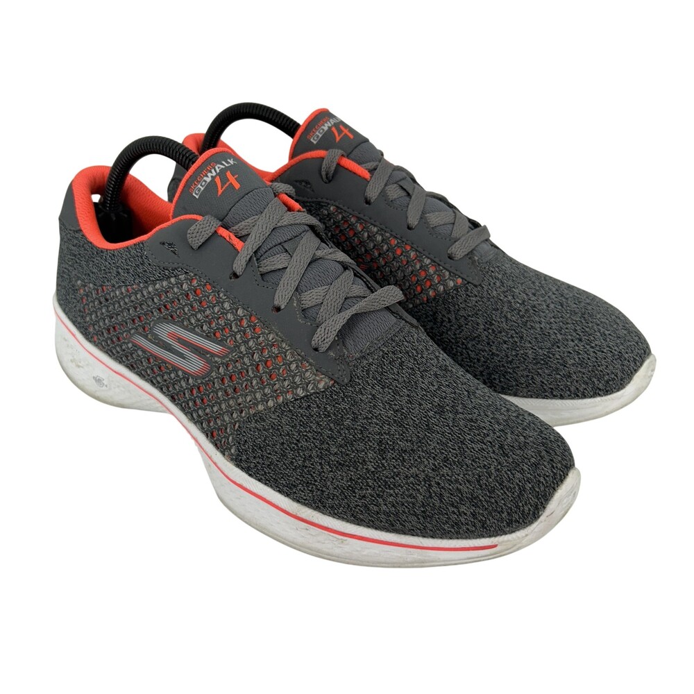 Skechers GOwalk 4 Shoes Womens Size 11 Gray Mesh Walking Sneakers Goga Max